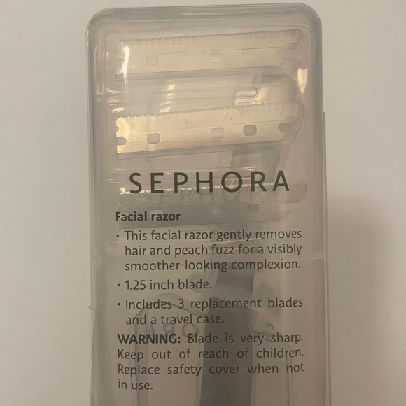 Sephora Facial Razor blade w/3 refill blades in Sealed Storage Case *BNIB - Picture 4 of 12